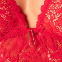 Body En Dentelle Aubade Flowermania -Sous Vêtement Soldes body aubade flowermania rouge 3