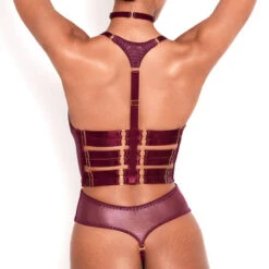 Body String Amovible Bordelle Cadi Range -Sous Vêtement Soldes body bordelle cadi range bordeaux 2