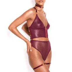 Body String Amovible Bordelle Cadi Range -Sous Vêtement Soldes body bordelle cadi range bordeaux 4