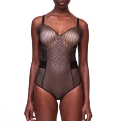 Body Chantelle Smooth Lines 12 Body Chantelle Smooth Lines -Sous Vêtement Soldes body chantelle smooth lines beige noir 4