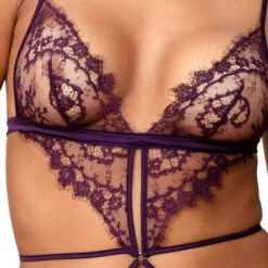 Body Ouvert En Dentelle Coco De Mer Lunaria -Sous Vêtement Soldes body coco de mer lunaria violine 4