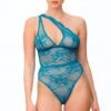 Body String Asymétrique En Dentelle Coco De Mer Muse Elise -Sous Vêtement Soldes body coco de mer muse elise bleu