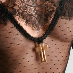 Body String Manches Longues Maison Close Inspiration Divine -Sous Vêtement Soldes body maison close inspiration divine noir 12