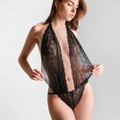 Body String Ouvrable Porte-jarretelles Amovibles Maison Close Le Petit Secret Dentelle -Sous Vêtement Soldes body maison close le petit secret dentelle noir 2