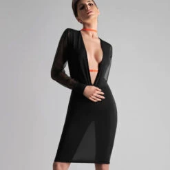 Body String Cache-cœur Maison Close Madame Rêve -Sous Vêtement Soldes body maison close madame reve noir 15