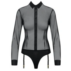 Body String Chemise Porte-jarretelles Maison Close Madame Rêve -Sous Vêtement Soldes body maison close madame reve noir 7