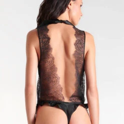 Body String Foulard En Soie Et Dentelle Maison Close Rendez-vous -Sous Vêtement Soldes body maison close rendez vous noir 3