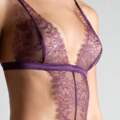 Body String Maison Close Villa Satine -Sous Vêtement Soldes body maison close villa satine violet fonce 4