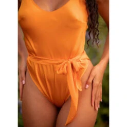 Body En Soie Marjolaine Roxane -Sous Vêtement Soldes body marjolaine roxane orange 3