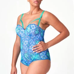 Body En Dentelle PrimaDonna Twist Morro Bay -Sous Vêtement Soldes body primadonna twist morro bay bleu marine turquoise 4