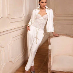 Body En Dentelle Valery Macarons 9 Body En Dentelle Valery Macarons -Sous Vêtement Soldes body valery macarons blanc 3