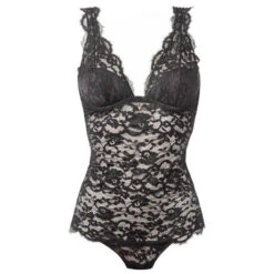 Body String En Dentelle Valery Macarons -Sous Vêtement Soldes body valery macarons noir 1