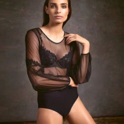 Body Chemisier Wacoal Lumière Douce -Sous Vêtement Soldes body wacoal lumiere douce noir 2