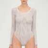 Body String Résille Wolford Snake Lace 1 Body String Résille Wolford Snake Lace -Sous Vêtement Soldes body wolford snake lace gris