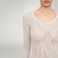 Body String Résille Wolford Snake Lace -Sous Vêtement Soldes body wolford snake lace gris 2