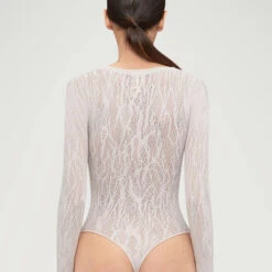 Body String Résille Wolford Snake Lace -Sous Vêtement Soldes body wolford snake lace gris 3