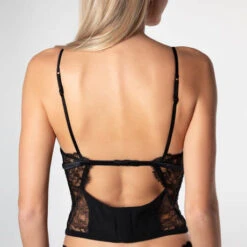 Corset En Dentelle La Perla Honeycomb Shadows -Sous Vêtement Soldes corset la perla honeycomb shadows noir 3