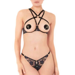 Guêpière Seins Nus Modulable Bordelle Vita 11 Guêpière Seins Nus Modulable Bordelle Vita -Sous Vêtement Soldes guepiere bordelle vita noir 4