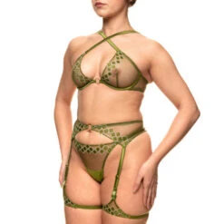 Jarretières En Satin Studio Pia Mounia 16 Jarretières En Satin Studio Pia Mounia -Sous Vêtement Soldes jarretiere studio pia mounia vert 6