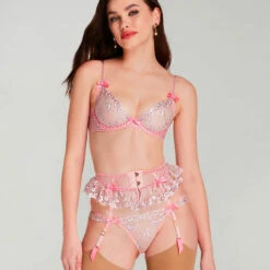 Porte-jarretelles Agent Provocateur Adelie -Sous Vêtement Soldes porte jarretelles agent provocateur adelie rose 4