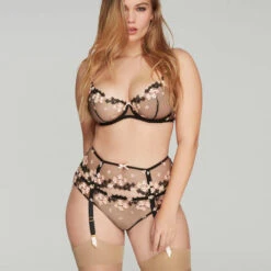 Porte-jarretelles Agent Provocateur Bethanie -Sous Vêtement Soldes porte jarretelles agent provocateur bethanie noir nude 4