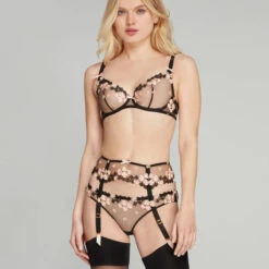 Porte-jarretelles Agent Provocateur Bethanie -Sous Vêtement Soldes porte jarretelles agent provocateur bethanie noir nude 5