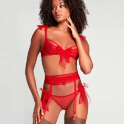 Porte-jarretelles Agent Provocateur Danika -Sous Vêtement Soldes porte jarretelles agent provocateur danika rouge 4