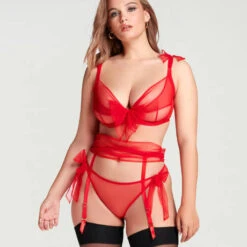 Porte-jarretelles Agent Provocateur Danika -Sous Vêtement Soldes porte jarretelles agent provocateur danika rouge 5