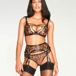 Porte-jarretelles Agent Provocateur Ozella -Sous Vêtement Soldes porte jarretelles agent provocateur ozella noir 3