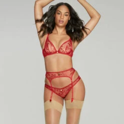 Porte-jarretelles Agent Provocateur Zadi -Sous Vêtement Soldes porte jarretelles agent provocateur zadi rouge 4