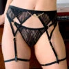 Porte-jarretelles En Dentelle Atelier Amour Onde Sensuelle -Sous Vêtement Soldes porte jarretelles atelier amour onde sensuelle noir