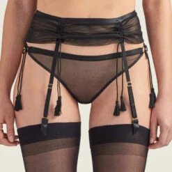 Porte-jarretelles Lever De Rideaux Aubade Boite à Désir -Sous Vêtement Soldes porte jarretelles aubade boite a desir noir 7
