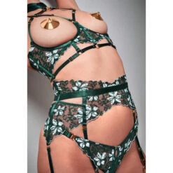 Porte-jarretelles 6 Attaches Bordelle Vita 14 Porte-jarretelles 6 Attaches Bordelle Vita -Sous Vêtement Soldes porte jarretelles bordelle vita vert fonce 5