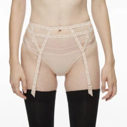 Porte-jarretelles Chantal Thomass Troublante -Sous Vêtement Soldes porte jarretelles chantal thomass troublante beige 2