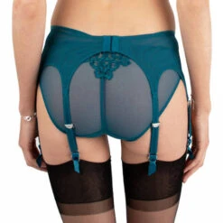 Porte-jarretelles Dita Von Teese Dahlia -Sous Vêtement Soldes porte jarretelles dita von teese dahlia bleu canard 2