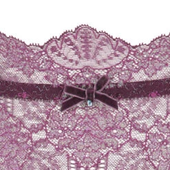 Porte-jarretelles 6 Attaches En Dentelle Dita Von Teese Lurex Lace -Sous Vêtement Soldes porte jarretelles dita von teese lurex lace mauve 4