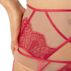 Porte-jarretelles 6 Attaches Dita Von Teese Maestra -Sous Vêtement Soldes porte jarretelles dita von teese maestra rouge 3