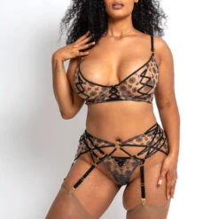 Porte-jarretelles Edge O' Beyond Mima -Sous Vêtement Soldes porte jarretelles edge o beyond mima noir beige 3