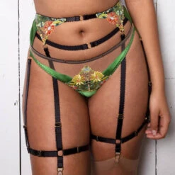 Porte-jarretelles Edge O' Beyond Sally -Sous Vêtement Soldes porte jarretelles edge o beyond sally vert 2