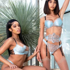 Porte-jarretelles En Dentelle Edge O' Beyond Vanessa -Sous Vêtement Soldes porte jarretelles edge o beyond vanessa bleu argent 4