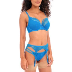 Porte-jarretelles En Dentelle Freya Temptress -Sous Vêtement Soldes porte jarretelles freya temptress bleu 4