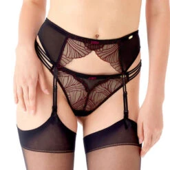 Porte-jarretelles Gossard Illusion -Sous Vêtement Soldes porte jarretelles gossard illusion noir rouge 2