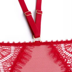 Serre-taille Porte-jarretelles Maison Close Accroche Coeur -Sous Vêtement Soldes porte jarretelles maison close accroche coeur rouge 2