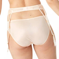 Porte-jarretelles En Dentelle Maison Lejaby La Manufacture -Sous Vêtement Soldes porte jarretelles maison lejaby la manufacture blanc rose 2