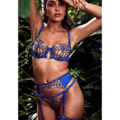 Porte-jarretelles Studio Pia Anisa -Sous Vêtement Soldes porte jarretelles studio pia anisa bleu electrique 4