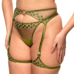 Porte-jarretelles Studio Pia Mounia -Sous Vêtement Soldes porte jarretelles studio pia mounia vert 2