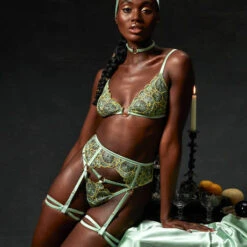 Porte-jarretelles Studio Pia Vida -Sous Vêtement Soldes porte jarretelles studio pia vida vert d eau 5