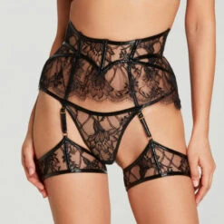 Serre-taille En Dentelle Agent Provocateur Alyss -Sous Vêtement Soldes serre taille agent provocateur alyss noir 2